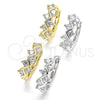 Argolla Huggie 02.332.0067.15 Plata Rodinada, con Zirconia Cubica Blanca, Pulido, Rodinado