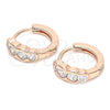 Argolla Huggie 02.332.0077.1.13 Plata Rodinada, con Zirconia Cubica Blanca, Pulido, Tono Rosado