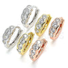 Argolla Huggie 02.332.0077.1.13 Plata Rodinada, con Zirconia Cubica Blanca, Pulido, Tono Rosado