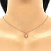 Collares con Dije 04.332.0001.1.16 Plata Rodinada, Pulido, Tono Rosado (Grosor 01 MM, 16 Pulgadas de Largo)