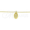 Collares con Dije 04.332.0001.2.16 Plata Rodinada, Pulido, Tono Dorado (Grosor 01 MM, 16 Pulgadas de Largo)