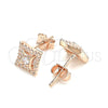 Arete Dormilona 02.369.0015.1 Plata Rodinada, con Zirconia Cubica Blanca y Cristal Blanca, Pulido, Tono Rosado