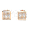 Arete Dormilona 02.369.0016.1 Plata Rodinada, con Micro Pave Blanca, Pulido, Tono Rosado