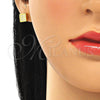 Arete Dormilona 02.369.0020.2 Plata Rodinada, con Micro Pave Blanca, Pulido, Tono Dorado