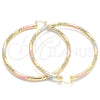 Argolla Extra Grande 02.170.0228.2.70 Oro Laminado, Diamantado, Tres Tonos
