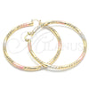 Argolla Extra Grande 02.170.0228.2.70 Oro Laminado, Diamantado, Tres Tonos