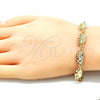 Pulsera Elegante 03.351.0086.08 Oro Laminado, Diseño de Elefante, Pulido, Tono Dorado (09 MM Thickness, 8 Inches Length)