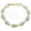 Pulsera Elegante 03.351.0086.08 Oro Laminado, Diseño de Elefante, Pulido, Tono Dorado (09 MM Thickness, 8 Inches Length)