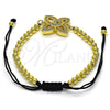 Pulsera Elegante 03.362.0014.11 Oro Laminado, Diseño de Bola, con Blanca Micro Pave, Pulido, Tono Dorado (04 MM Thickness, 11 Inches Length)