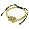 Pulsera Elegante 03.362.0014.11 Oro Laminado, Diseño de Bola, con Blanca Micro Pave, Pulido, Tono Dorado (04 MM Thickness, 11 Inches Length)