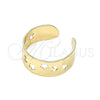 Anillo del Pie 01.376.0007 Oro Laminado, Diseño de Estrella y Luna, Pulido, Tono Dorado (One size fits all)
