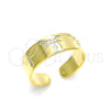 Anillo del Pie 01.117.0011 Oro Laminado, Diseño de Libélula, Pulido, Tono Dorado (One size fits all)