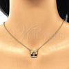 Collares con Dije 04.341.0038.18 Oro Laminado, Diseño de Cruz, con Blanca Micro Pave, Pulido, Tono Dorado (02 MM Thickness, 18 Inches Length)