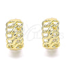 Argolla Huggie 02.195.0117.15 Oro Laminado, Pulido, Tono Dorado