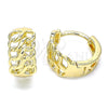 Argolla Huggie 02.195.0117.15 Oro Laminado, Pulido, Tono Dorado