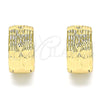 Argolla Huggie 02.195.0118.15 Oro Laminado, Diamantado, Tono Dorado