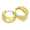 Argolla Huggie 02.195.0121.15 Oro Laminado, Pulido, Tono Dorado