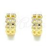 Argolla Huggie 02.195.0122.15 Oro Laminado, Diseño de Estrella, Pulido, Tono Dorado