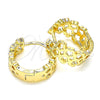 Argolla Huggie 02.195.0122.15 Oro Laminado, Diseño de Estrella, Pulido, Tono Dorado