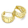 Argolla Huggie 02.195.0123.15 Oro Laminado, Pulido, Tono Dorado
