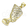 Dije Religioso 05.192.0008 Oro Laminado, Pulido, Tono Dorado