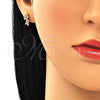 Arete Dormilona 02.156.0422 Oro Laminado, Diseño de Niñita Pequeña, con Rubi Micro Pave, Pulido, Tono Dorado