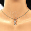 Collares con Dije 04.156.0259.20 Oro Laminado, Diseño de Niñita Pequeña, con Blanca Micro Pave, Pulido, Tono Dorado (02 MM Thickness, 20 Inches Length)