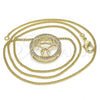 Collares con Dije 04.156.0262.20 Oro Laminado, Diseño de Niñita Pequeña, con Blanca Micro Pave, Pulido, Tono Dorado (02 MM Thickness, 20 Inches Length)