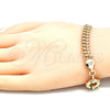 Pulsera Básica 03.145.0009.08 Oro Laminado, Pulido, Tono Dorado (08 MM Thickness, 8 Inches Length)