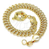Pulsera Básica 03.145.0009.08 Oro Laminado, Pulido, Tono Dorado (08 MM Thickness, 8 Inches Length)