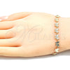 Pulsera Elegante 03.145.0012.08 Oro Laminado, Diseño de Mariposa, Pulido, Tono Dorado (06 MM Thickness, 8 Inches Length)