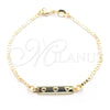 Pulsera con Placa 03.32.0256.06 Oro Laminado, Diseño de Corazón y Mariner, Pulido, Tono Dorado