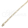Tobillera Básica 04.319.0004.10 Oro Laminado, Diseño de Figaro, Pulido, Tono Dorado (04 MM Thickness, 10 Inches Length)