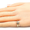Anillo del Pie 01.233.0022 Oro Laminado, Diseño de Ancla, Pulido, Tono Dorado (One size fits all)
