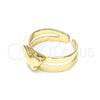 Anillo del Pie 01.233.0023 Oro Laminado, Diseño de Mariposa, Pulido, Tono Dorado (One size fits all)