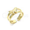 Anillo del Pie 01.233.0023 Oro Laminado, Diseño de Mariposa, Pulido, Tono Dorado (One size fits all)