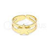 Anillo del Pie 01.233.0024 Oro Laminado, Diseño de Estrella, Pulido, Tono Dorado (One size fits all)