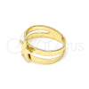 Anillo del Pie 01.233.0024 Oro Laminado, Diseño de Estrella, Pulido, Tono Dorado (One size fits all)