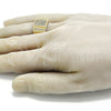 Anillo de Hombre 01.283.0021.11 Oro Laminado, con Blanca Micro Pave, Pulido, Tono Dorado (Size 11)