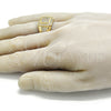 Anillo de Hombre 01.283.0022.12 Oro Laminado, con Blanca Micro Pave, Pulido, Tono Dorado (Size 12)