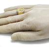 Anillo de Hombre 01.283.0023.11 Oro Laminado, Diseño de Ancla, Pulido, Tono Dorado (Size 11)