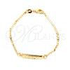 Pulsera con Placa 03.32.0285.06 Oro Laminado, Diseño de Mariner y Amor, Pulido, Tono Dorado