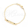 Pulsera con Placa 03.32.0288.06 Oro Laminado, Diseño de Corazón y Mariner, Pulido, Tono Dorado (6 Inches Length)