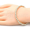 Pulsera Elegante 03.299.0037.07 Oro Laminado, Diseño de Bead Expandible y Bola, Pulido, Tono Dorado (06 MM Thickness, 7 Inches Length)