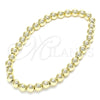 Pulsera Elegante 03.299.0037.07 Oro Laminado, Diseño de Bead Expandible y Bola, Pulido, Tono Dorado (06 MM Thickness, 7 Inches Length)