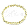 Pulsera Elegante 03.299.0037.07 Oro Laminado, Diseño de Bead Expandible y Bola, Pulido, Tono Dorado (06 MM Thickness, 7 Inches Length)