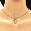 Collares con Dije 04.199.0034.20 Oro Laminado, Diseño de Angel, con Blanca Micro Pave, Pulido, Tono Dorado (02 MM Thickness, 20 Inches Length)
