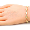 Pulsera Elegante 03.326.0013.07 Oro Laminado, Diseño de Elefante, Pulido, Tono Dorado (06 MM Thickness, 7 Inches Length)