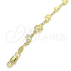 Pulsera Elegante 03.326.0016.07 Oro Laminado, Diseño de Elefante y Corazón, Pulido, Tono Dorado (06 MM Thickness, 7 Inches Length)