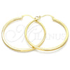 Argolla Grande 02.156.0460.50 Oro Laminado, con Blanca Micro Pave, Pulido, Tono Dorado